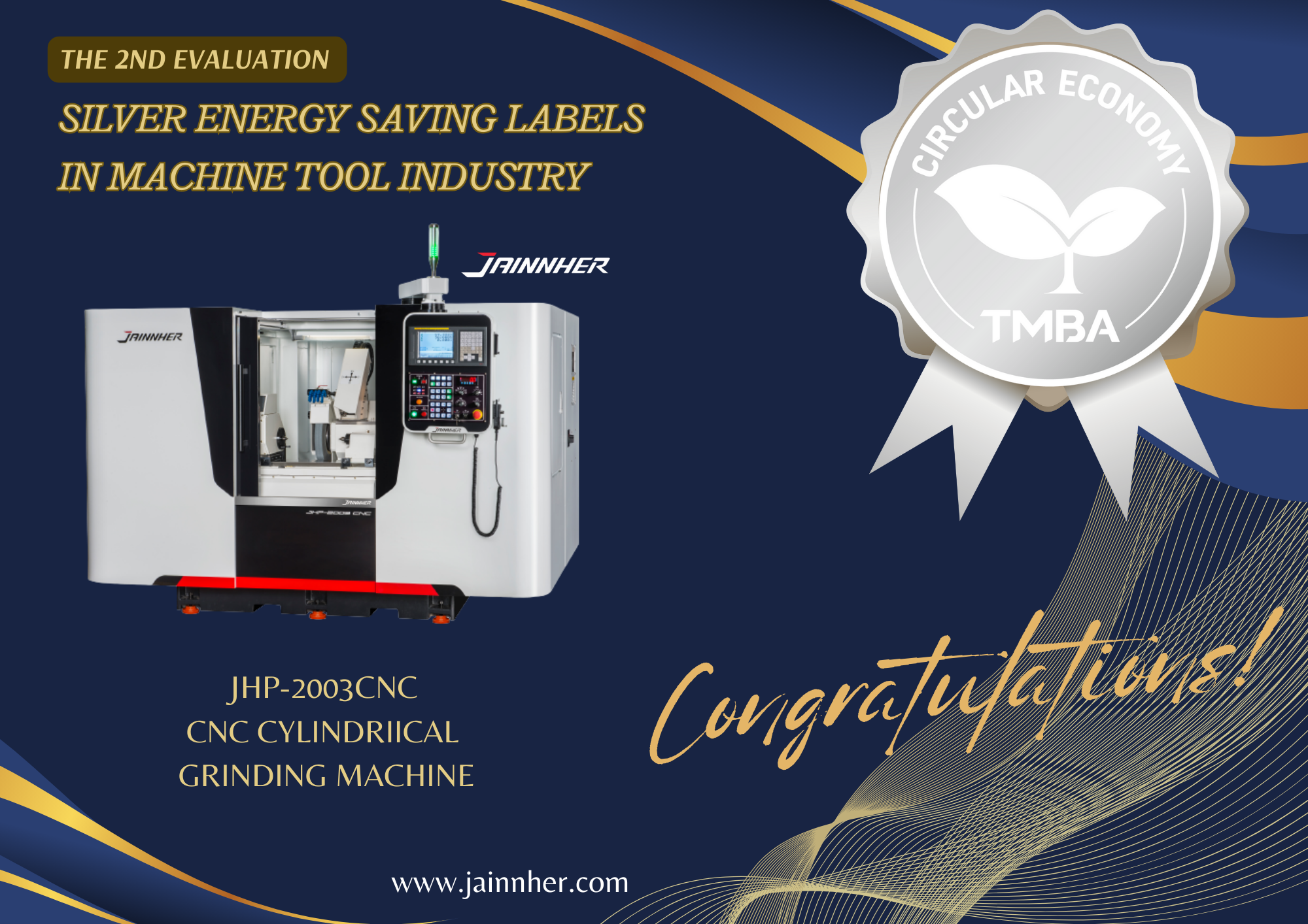 JHP-2003CNC has been awarded the 2nd Silver Energy Saving Label